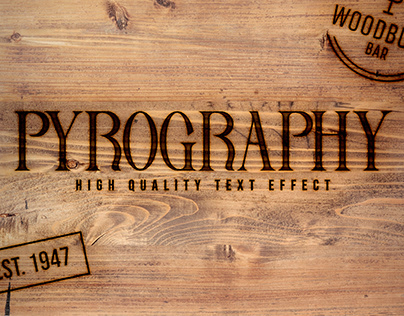 Pyrography Editable Text Effect