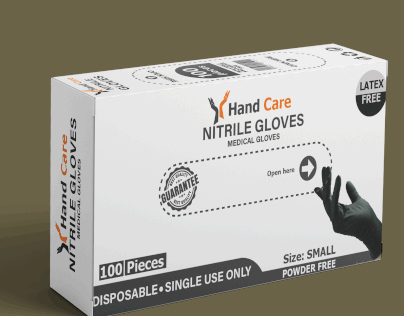Medical gloves packaging design
