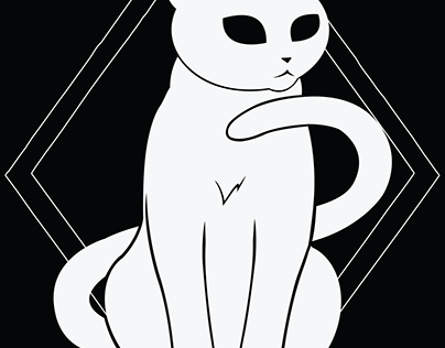 Cat screen-print design