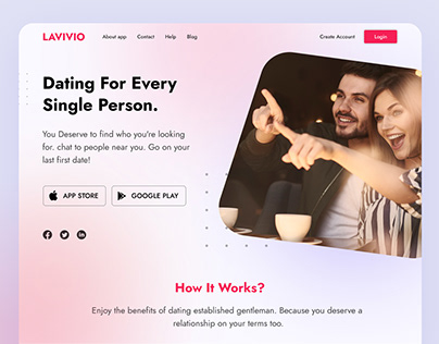 Lavivio - Dating App Landing Page