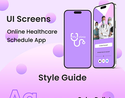 Online Healthcare Schedule App UI Screens