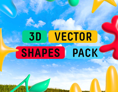 Design Elements Pack #6: 3D Vector Shapes Pack