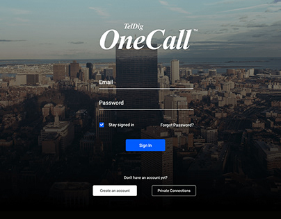 TelDig OneCall - UI/UX Ideas (First Draft) - 2018