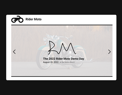 Rider Moto Event Landing Page