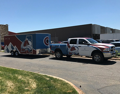 Colorado Avalanche Truck and Trailer Vehicle Wrap
