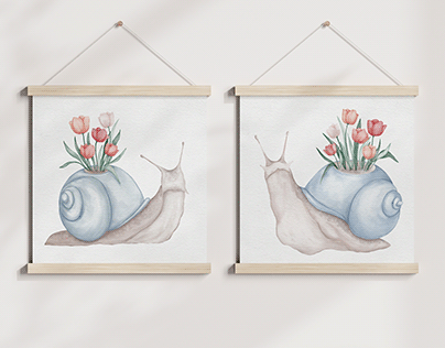 Cute snails for your posters