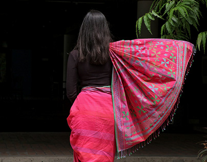 Project thumbnail - STITCHES OF JOY - II Handwoven Jacquard Sari