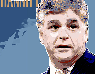 Sean Hannity, Fox news' Bulldog-editorial illustration