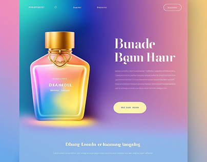 Perfume Landing page concept using Midjourney