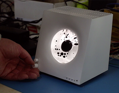 Ferrofluid display cell bluetooth speaker