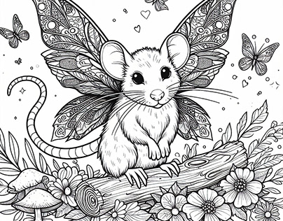 Rat Fairy colour page