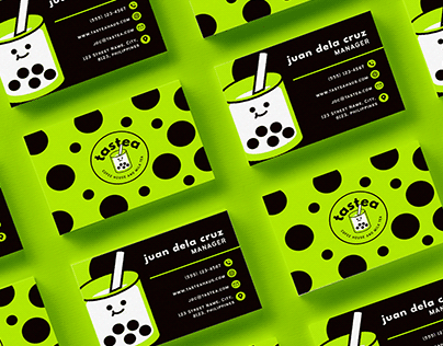 Tastea Milk Tea | Business Card Designs
