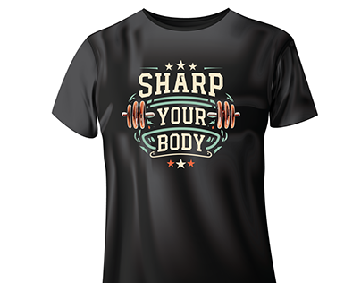 Gym t-shirt design for fitness body builder's