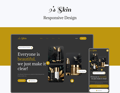 9's Skin - Skincare Products | Responsive Design