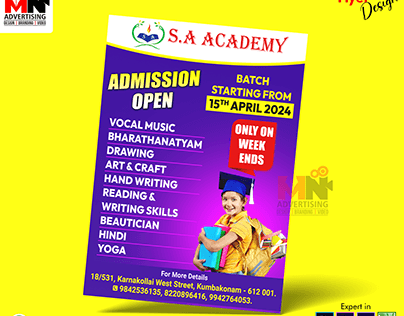 Admission open flyer