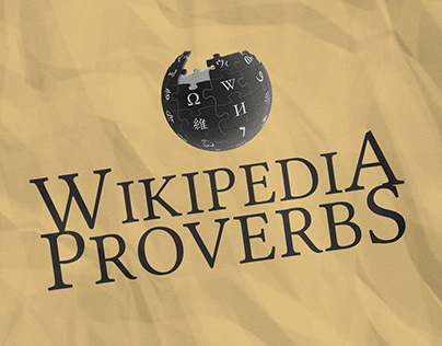 Wikipedia Proverbs Concept Digital Project Design
