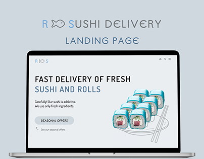 Landing page for sushi delivery