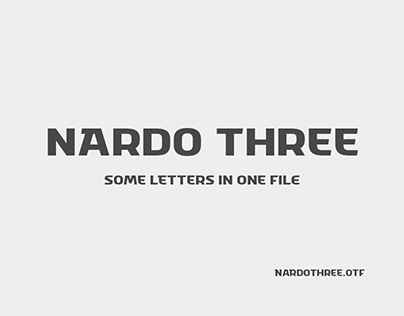 Project thumbnail - NARDO Three — font