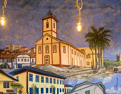 Mural - Prédios Históricos de Sabinópolis, MG