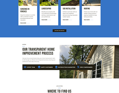 Customized Template Design - Home Improvement Website