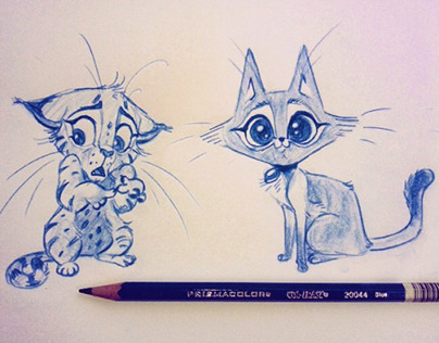 Cats - characater design (sketches)