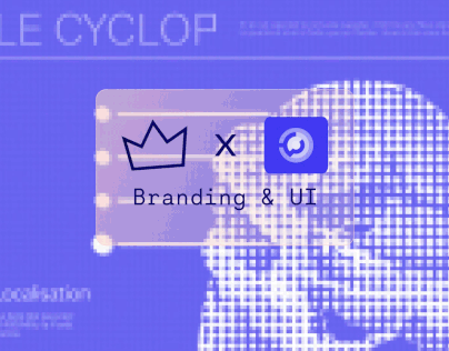 Branding and UI design for "Le Cyclop".