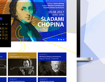 Website and logo for Toruń Symphony Orchestra
