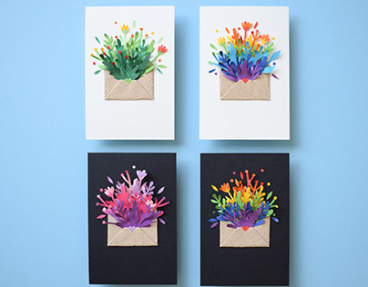 Paper Flowers Envelope | paper art