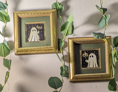 Golden Ghosts in Vintage Frames