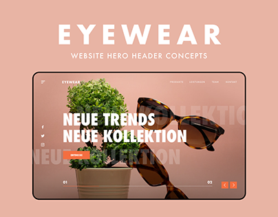Eyewear - Website Hero Header Concepts 2020