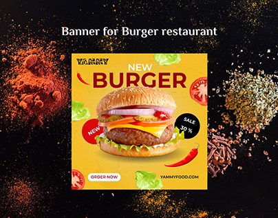 Banner for Burger restaurant