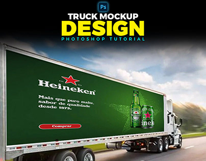 How to create truck mockup design in photoshop