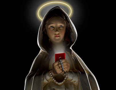 Virgin Mary texting on her Iphone