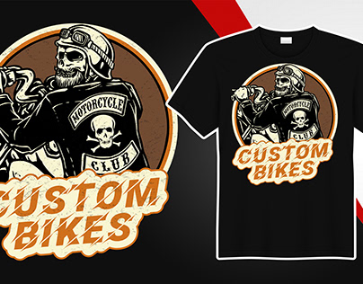 Custom bikes t shirt design