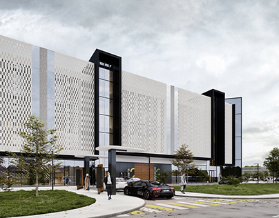 Architectural concept of an shopping center