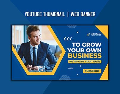 Business Youtube Thumbnail Template Design