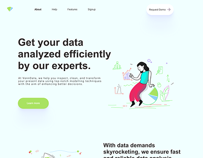 VennData - A Data Analysis Focused Website UI design