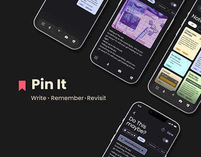 Pin It - Note Taking App Design