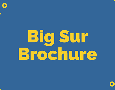 Travel Brochure | Big Sur