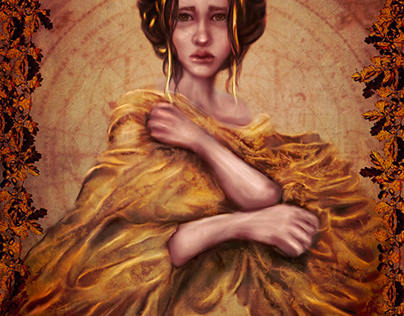 Young Queen in Golden Robes