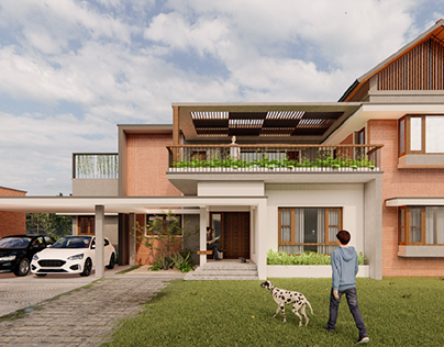 Contemporary Elevation Design for a Kerala Home