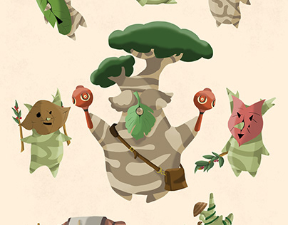 Illustration d'une affiche de Korogu (Zelda)