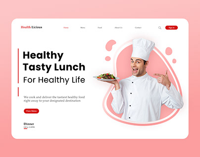 I created this Food Website UI Design in Photoshop...