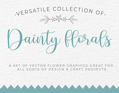 Dainty florals graphic set