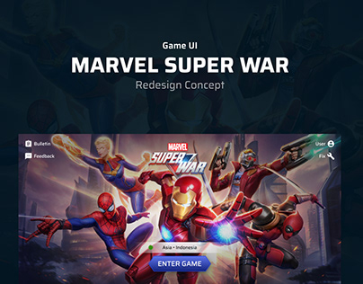Project thumbnail - Game UI - Marver Super War redesign concept