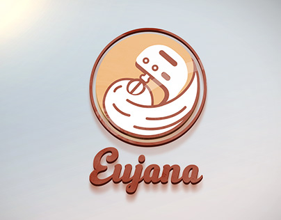 شعار مخبز عجانة - bakery logo Eujana