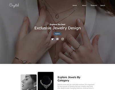 Crystal | UI Design | Landing Page
