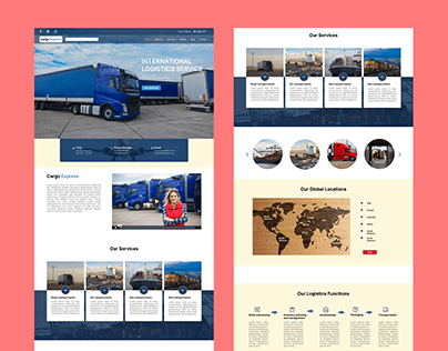 Logistics website Home page - UI Design