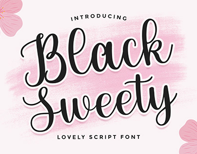 Black Sweety - Lovely Script Font