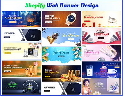 Web Banner | Shopify Banner Template Design e-commerce